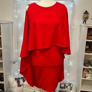 Red short sleeve dress size M